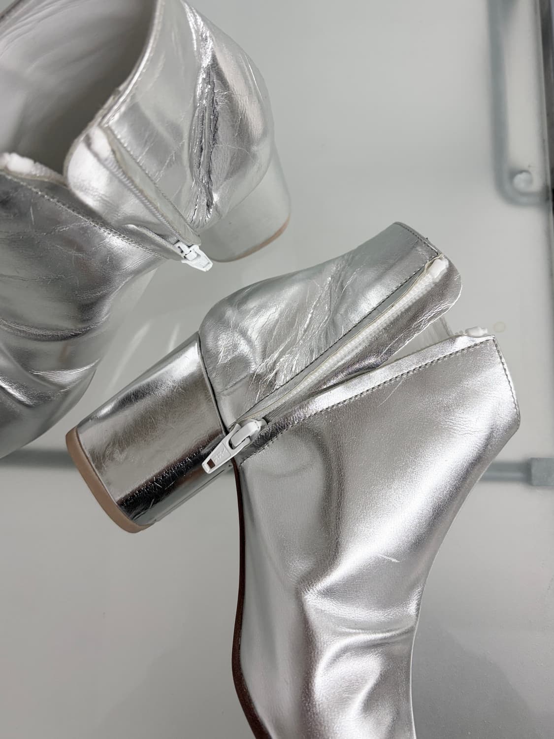 준야 와타나베 실버 레더 부츠 상품이미지4