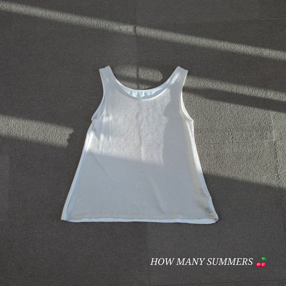 슬리브리스 글리터 아이보리/화이트 여름 상품이미지2