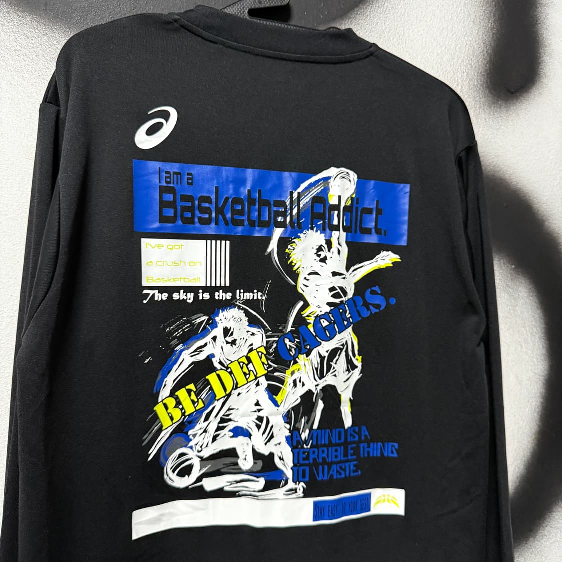 아식스 빅 프린팅 바스켓볼 매쉬 긴팔 져지 티셔츠 상품이미지4