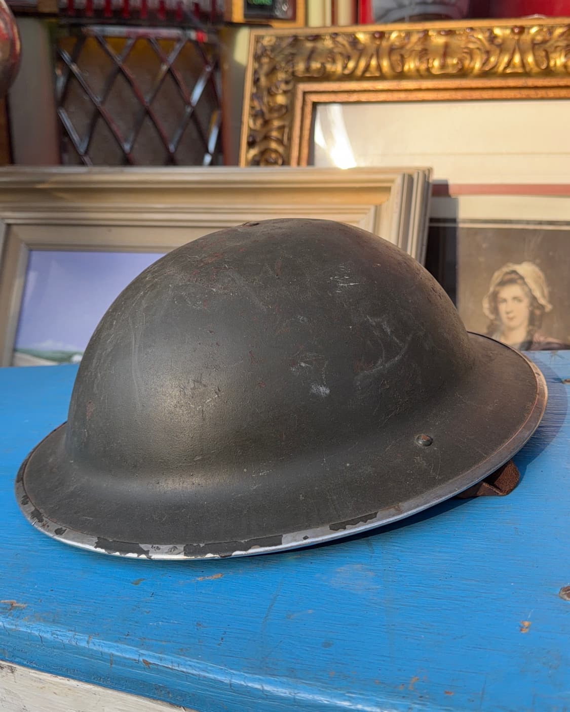 빈티지 소품 1950년 WWII 영국군 철모 상품이미지1