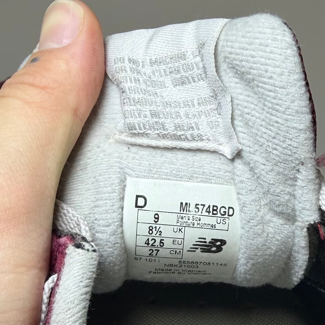 뉴발란스 574 클래식 버건디 270 상품이미지7