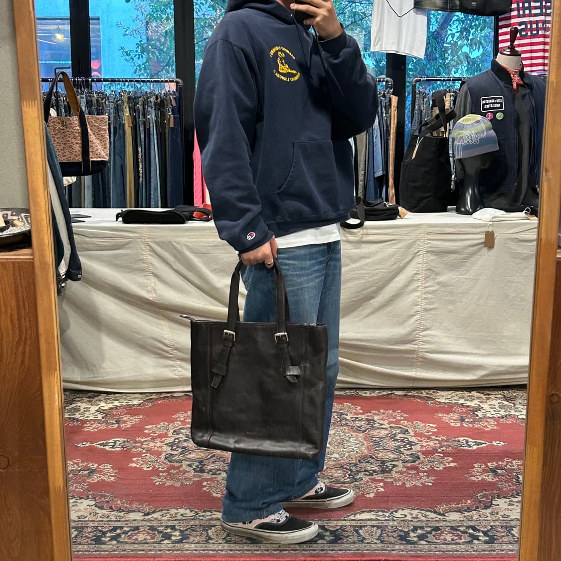 샘소나이트 딥브라운 소가죽 토트백 서류가방 브리프케이스 상품이미지9