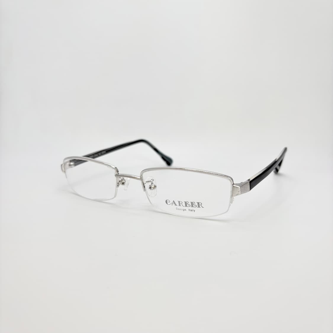 CAREER 실버 라인 반무테 빈티지안경 상품이미지1