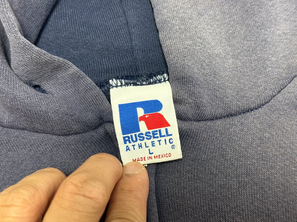 [L] 90s 러셀 (Russell Athletic) 네이비 후드집업 상품이미지4