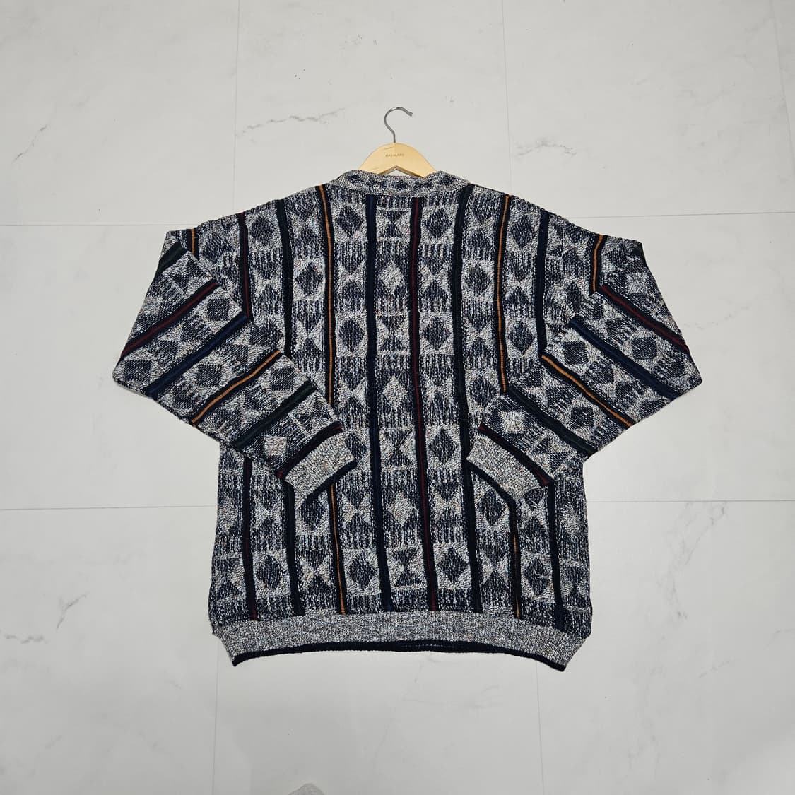 XL) FANGO 이태리 빈티지 에스닉 패턴 니트 쿠지맛 상품이미지4