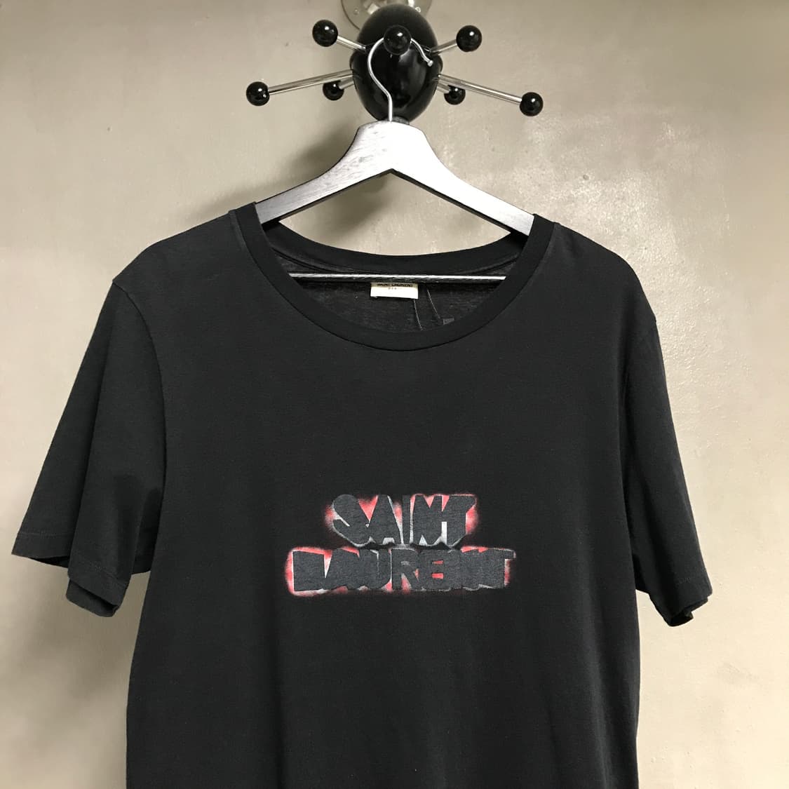 YSL 생로랑 블랙 반팔 티셔츠 XS(W) 상품이미지2