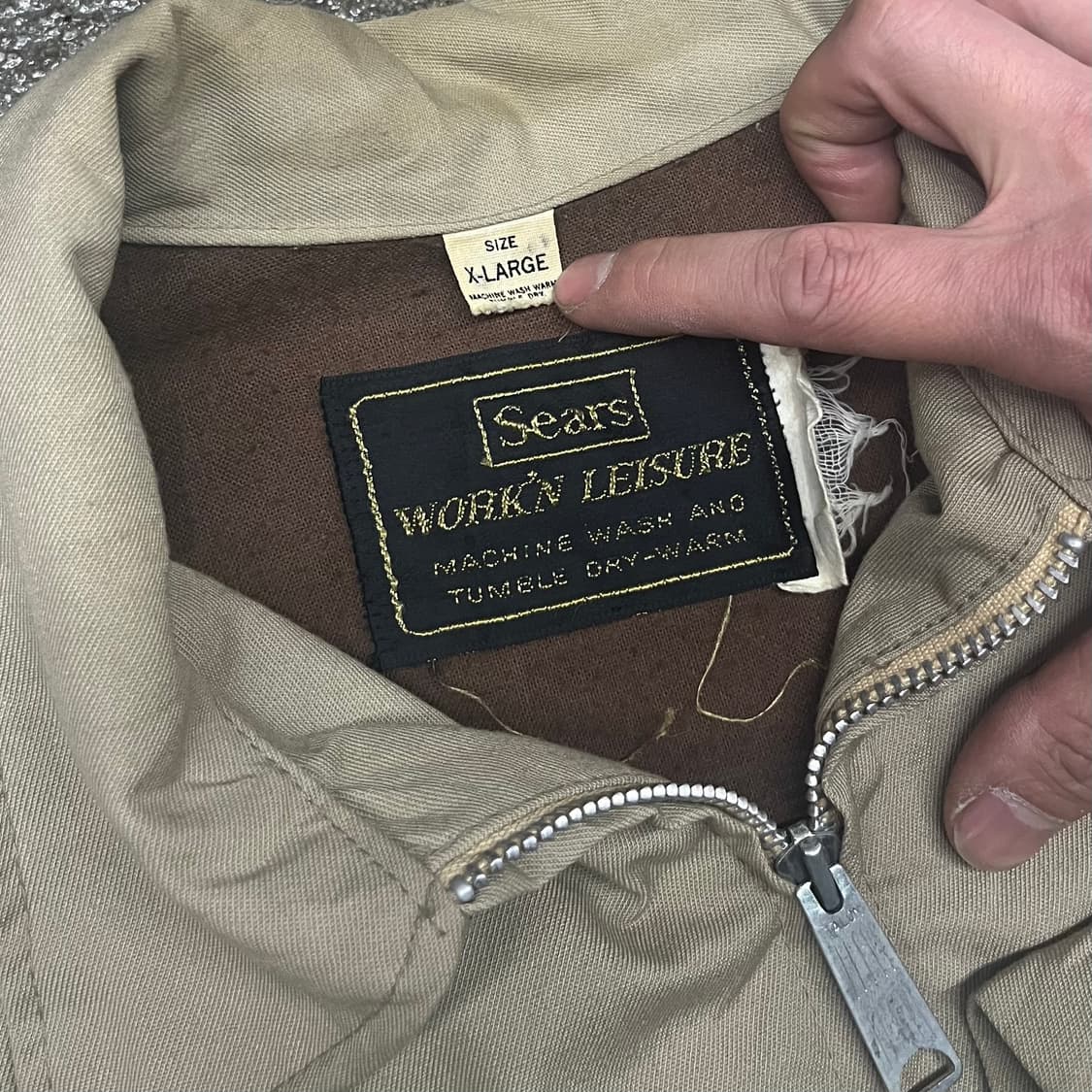 70s Sears 메카닉 워크 자켓 (105-110) 상품이미지3