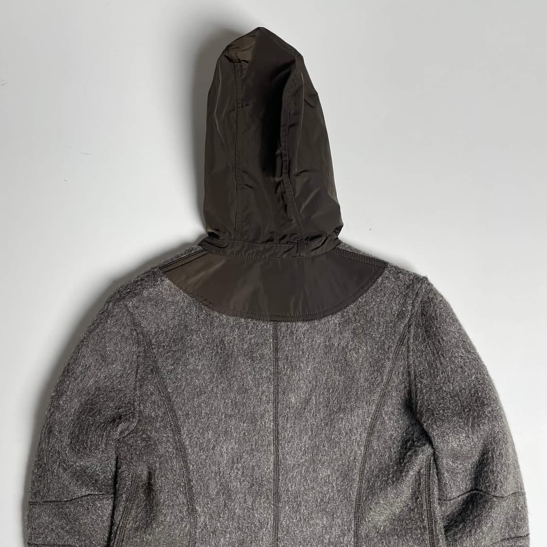 Hiroko koshino bis 패브릭 레이어드 집업 후드 상품이미지7