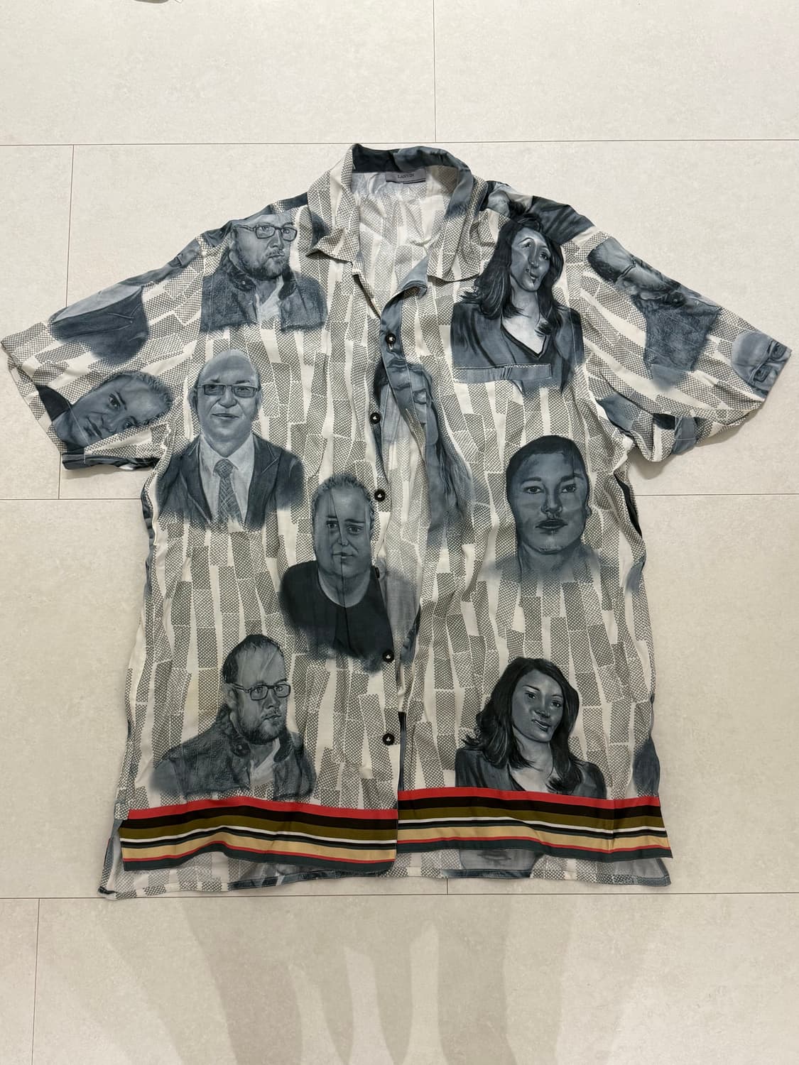 LANVIN 랑방 Printed Portrait Shirt L 상품이미지5