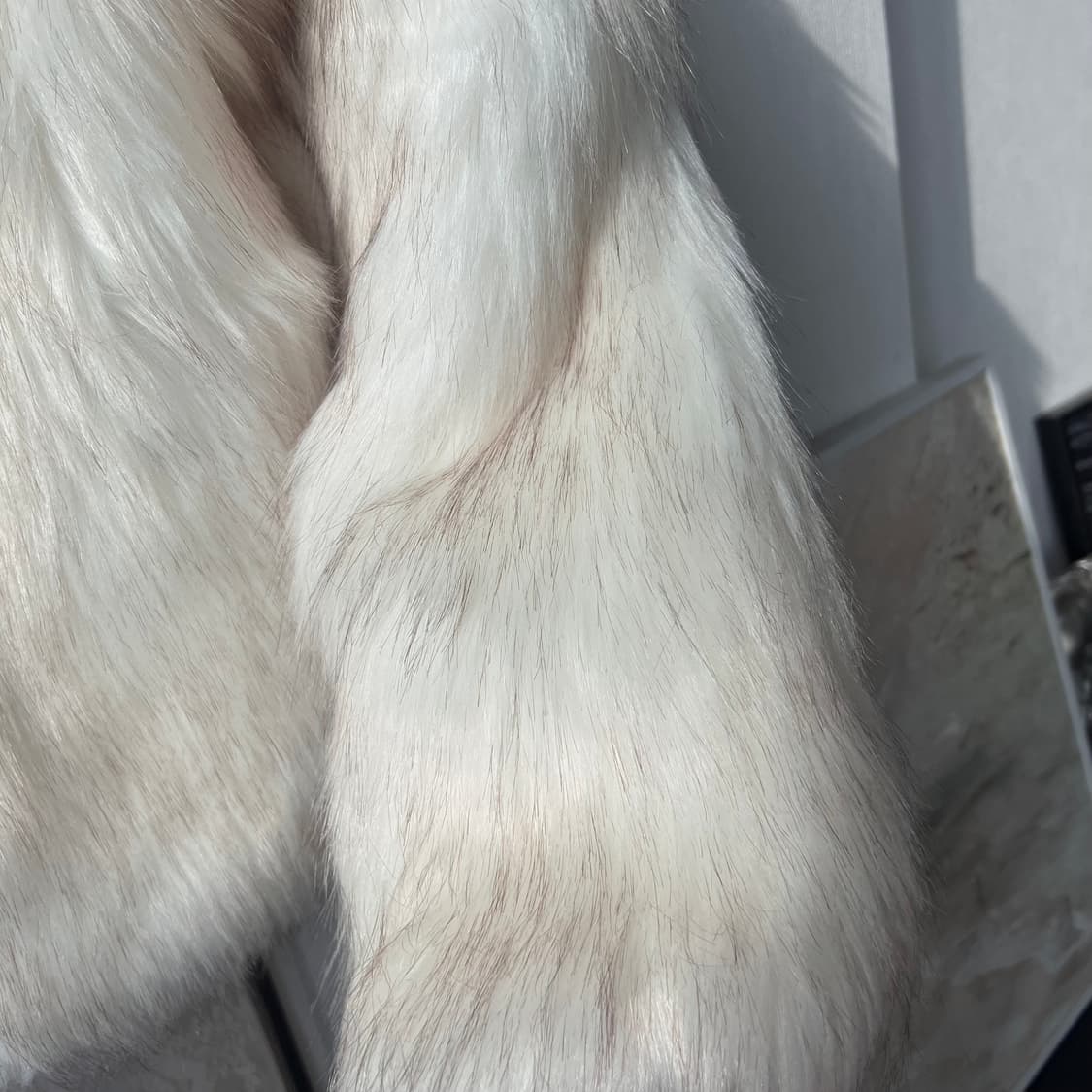 [새상품]아이보리 믹스 브라운 페이크 퍼자켓 상품이미지7