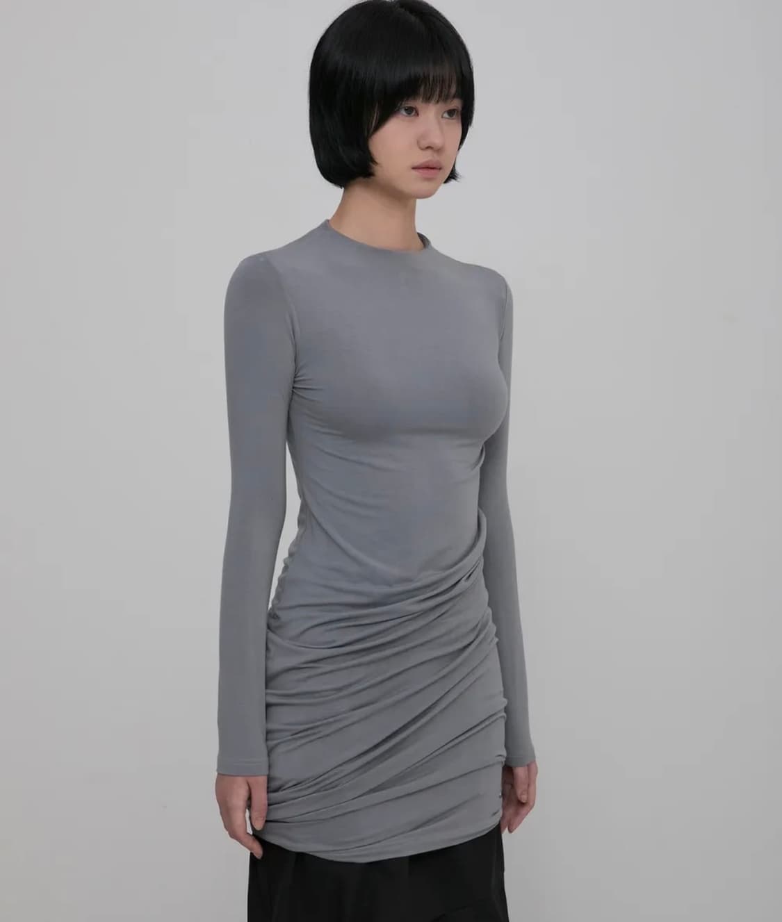 플레어업 Draped Mock Neck Dress 상품이미지2