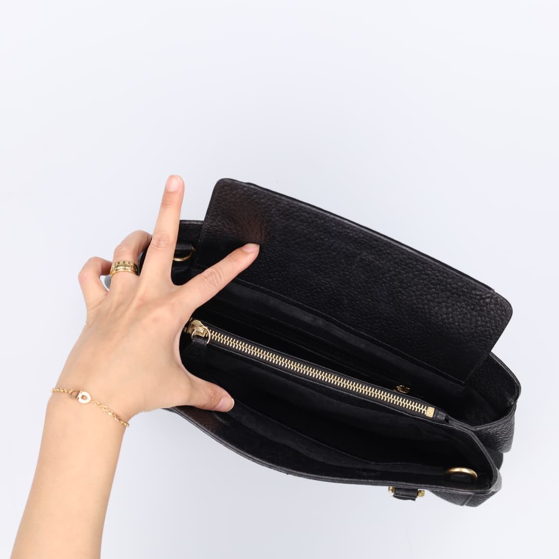 F 닥스 블랙 DD로고 토트백 0430H 상품이미지3