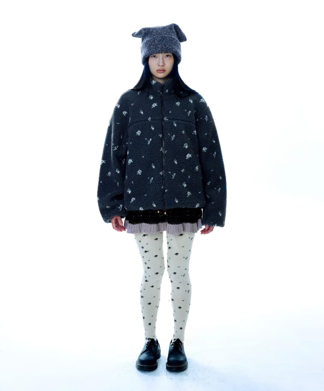 코이세이오 페탈 리버시블 플리스 자켓 그레이 상품이미지3