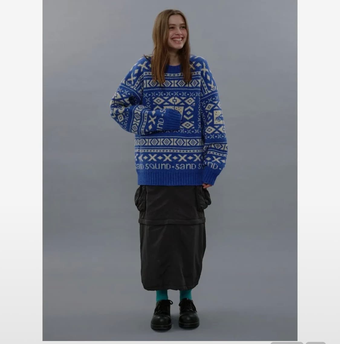 샌드사운드 카고 패딩 스커트 애쉬 상품이미지1