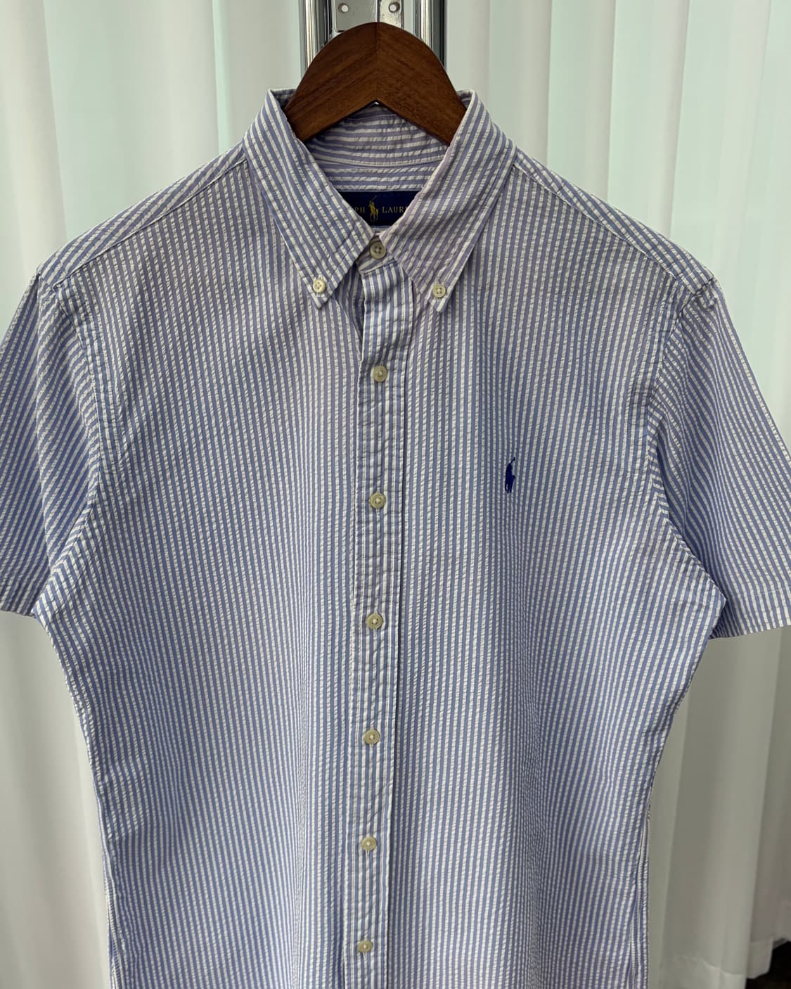 [M]폴로 랄프로렌 스트라이프 시어서커 반팔 셔츠 상품이미지3