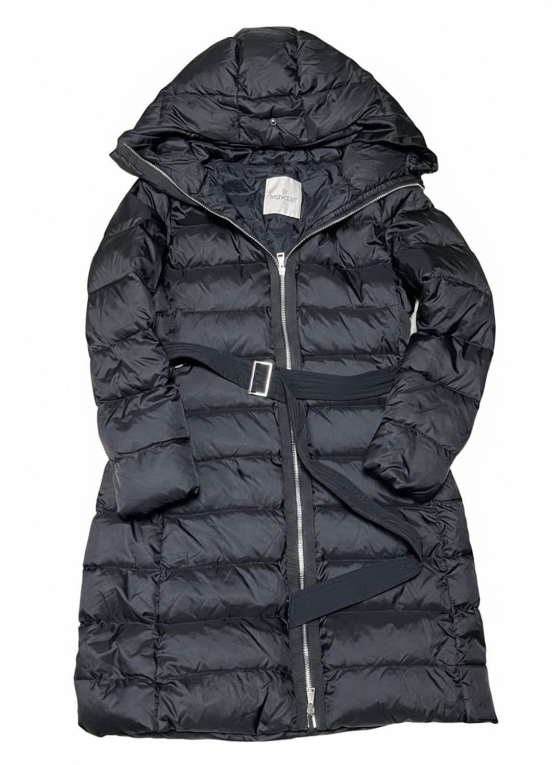 큐알o 몽클레어 여성 벨티드 롱패딩 2사이즈(95) 상품이미지1