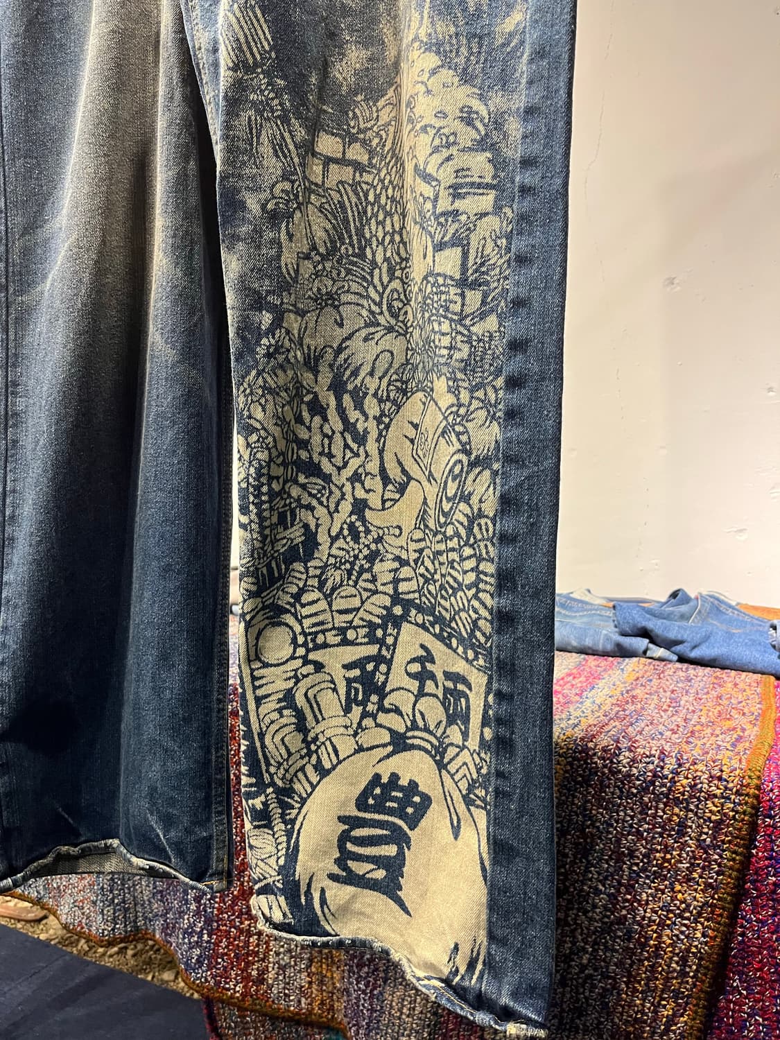 printing wide denim pants 상품이미지9