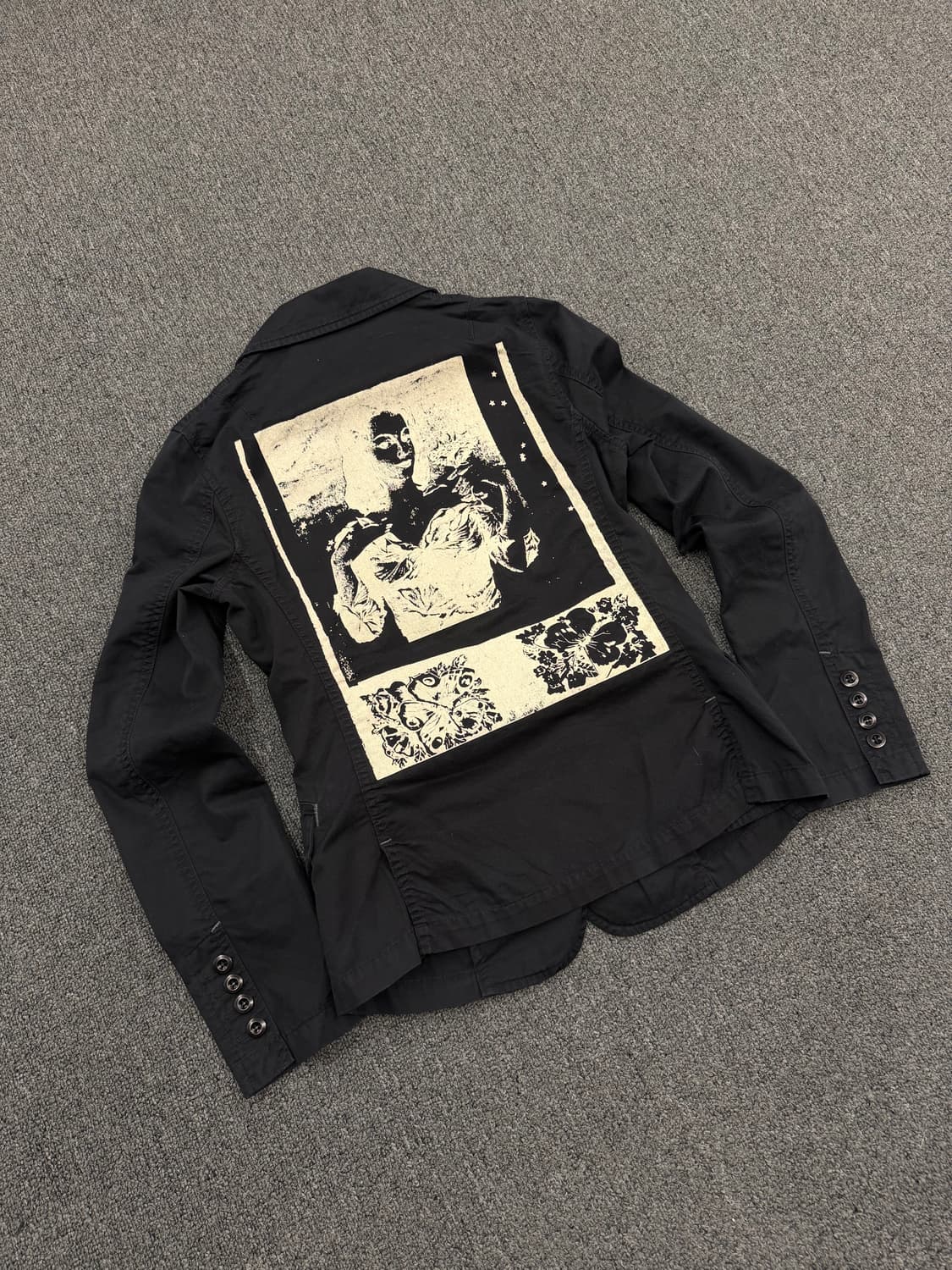 OS) 히스테릭 글래머 빈티지 후면 프린팅 블레이저 자켓 상품이미지1