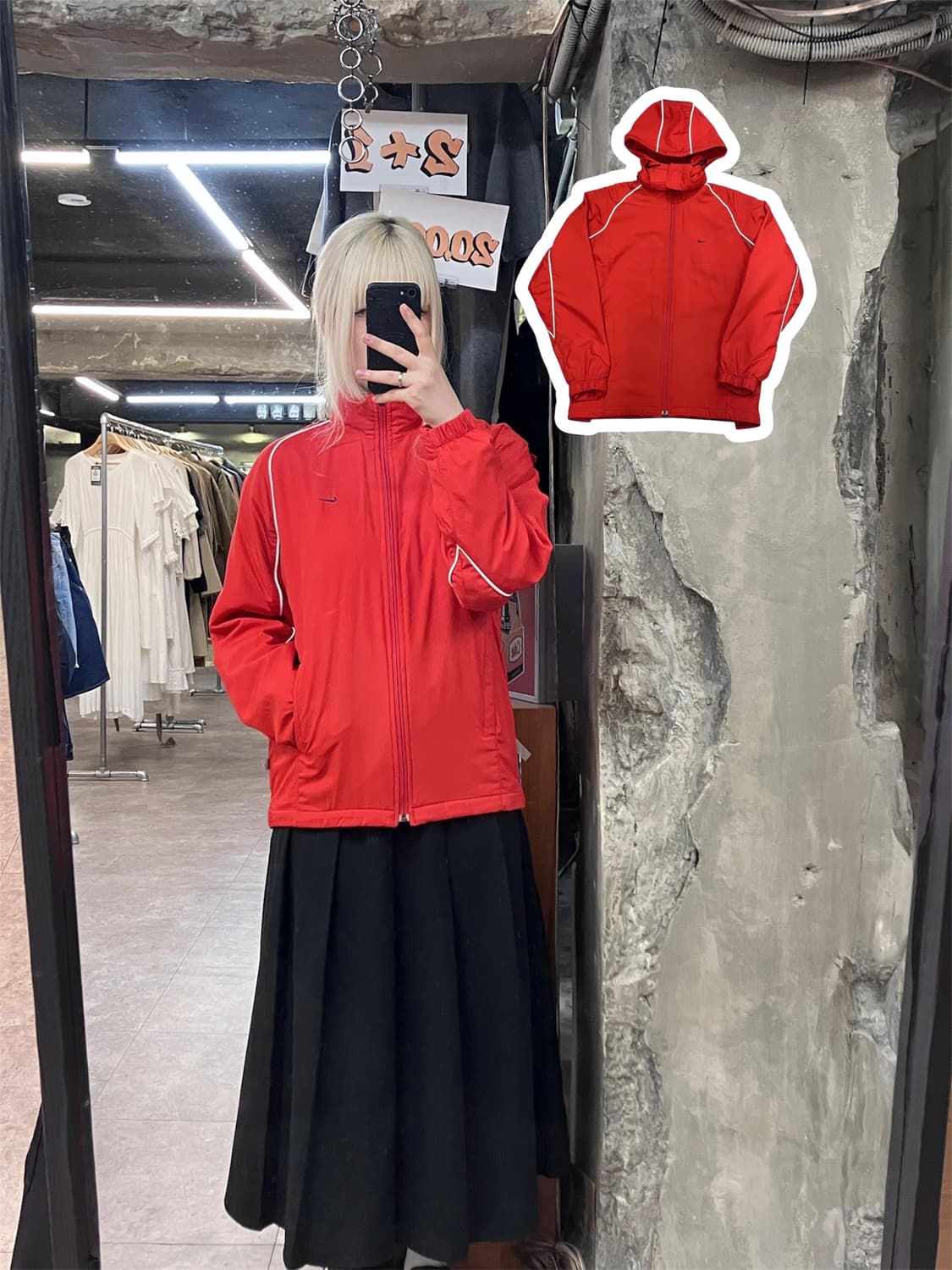 나이키 패딩 점퍼 레드 L #csz4109 상품이미지1