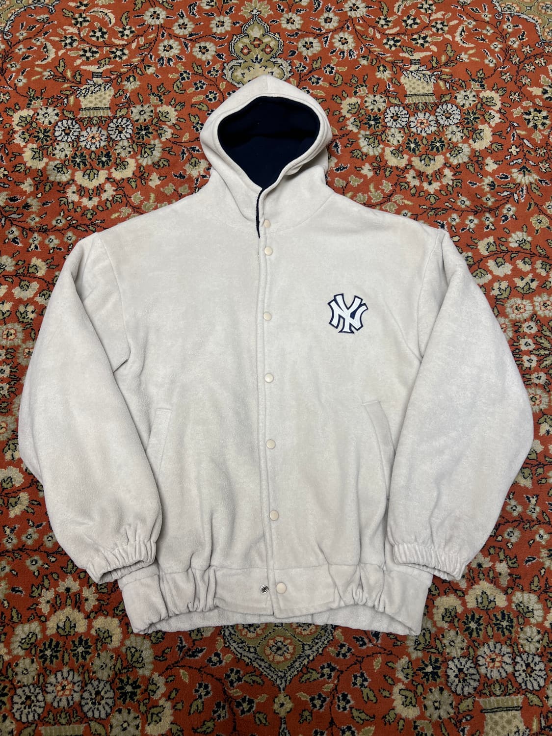 [L] 뉴욕 양키즈 스포츠 후리스 후드 점퍼 상품이미지1