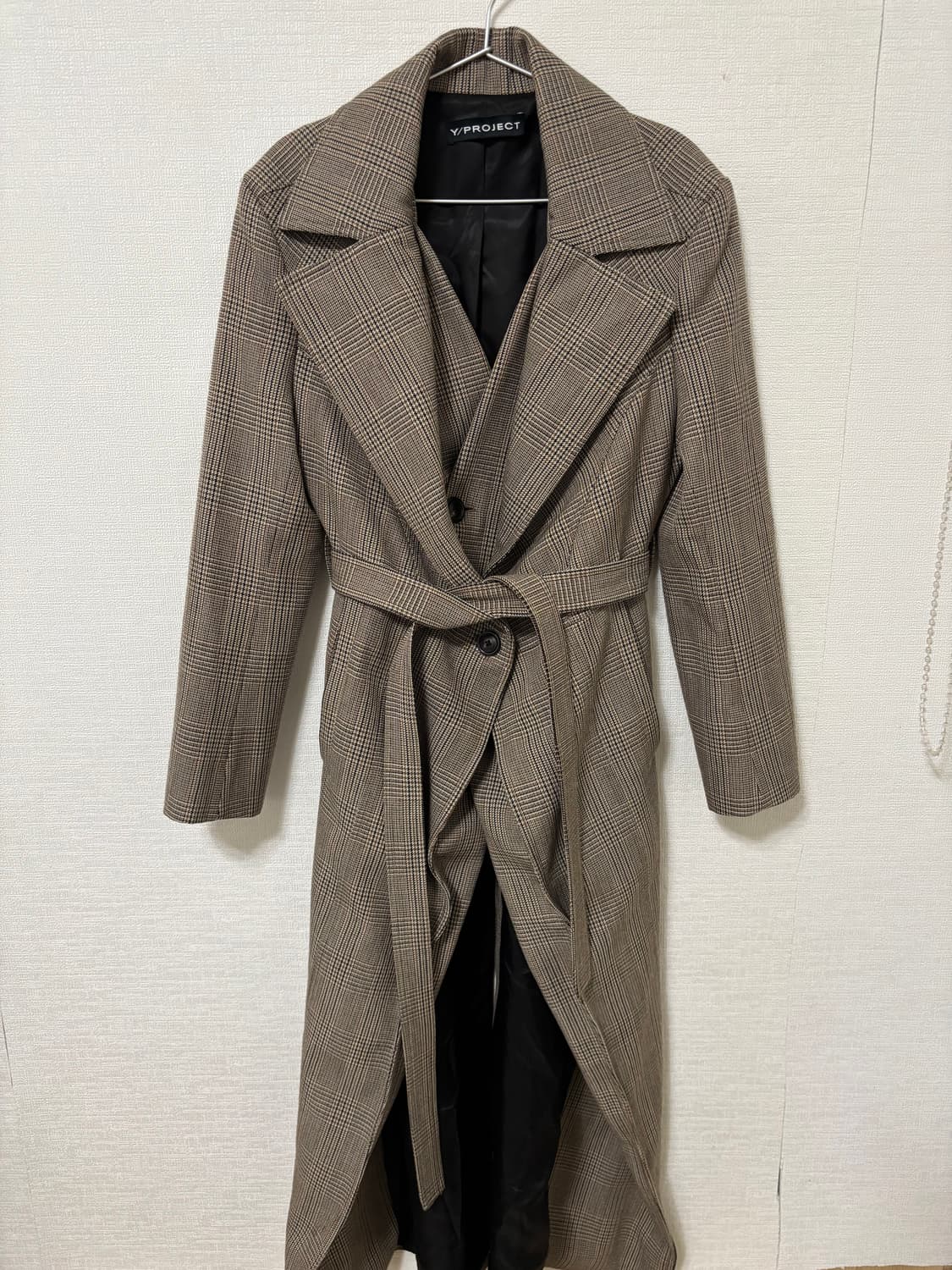 와이프로젝트 코트 체크 상품이미지3