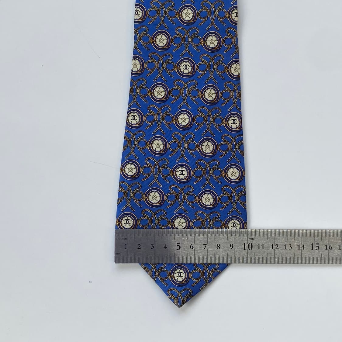 샤넬(CHANEL) 모노그램 명품 정품 금장넥타이 상품이미지8