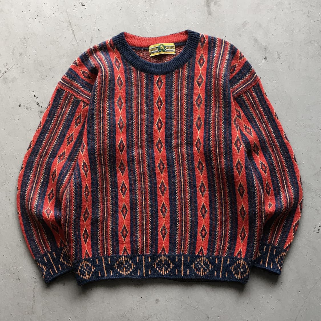 1990‘s Made In ITALY Navajo Cotton Knit 상품이미지1