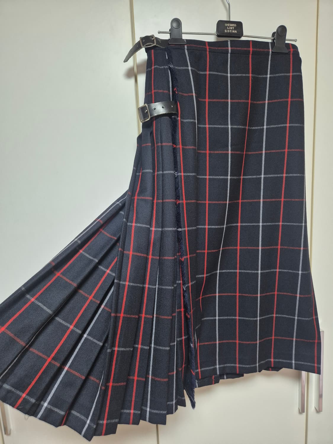 버버리 노바 체크 플리츠 랩 스커트 상품이미지3