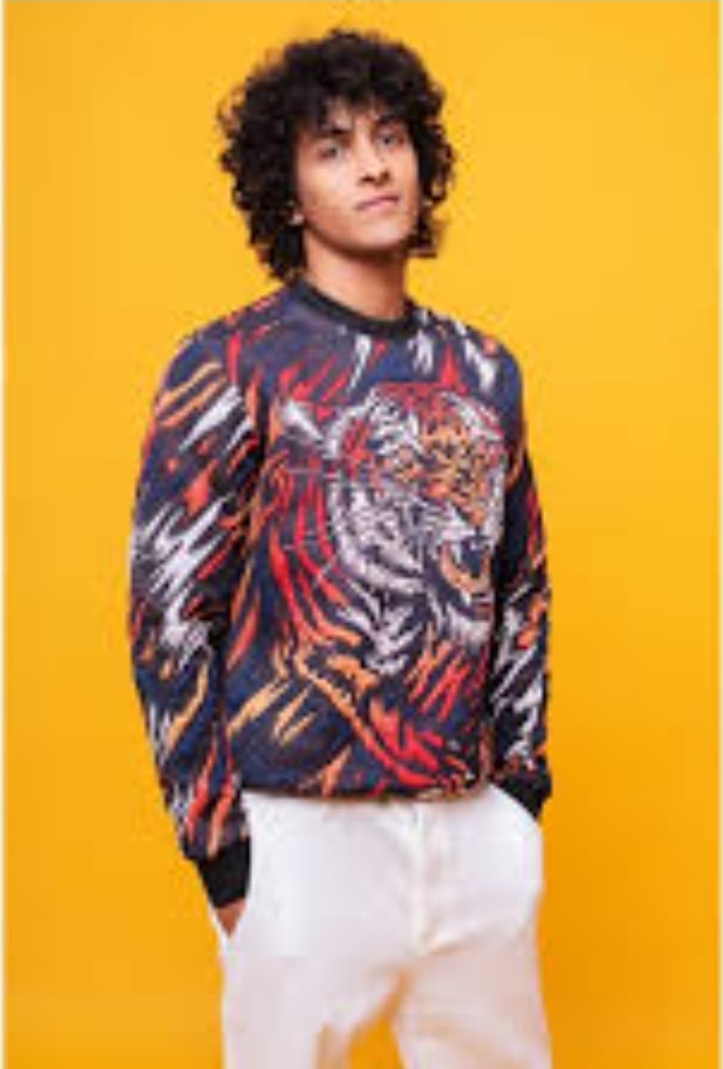 자라 맨즈 타이거 플레임 퀼티드 스웨트셔츠 S (M추천) 상품이미지3