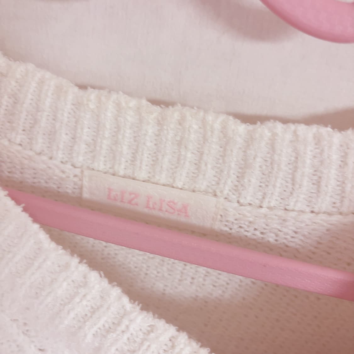 리즈리사 트윈베어 곰 니트 양산형 지뢰계 쿠마 화이트 블라우스 상품이미지2