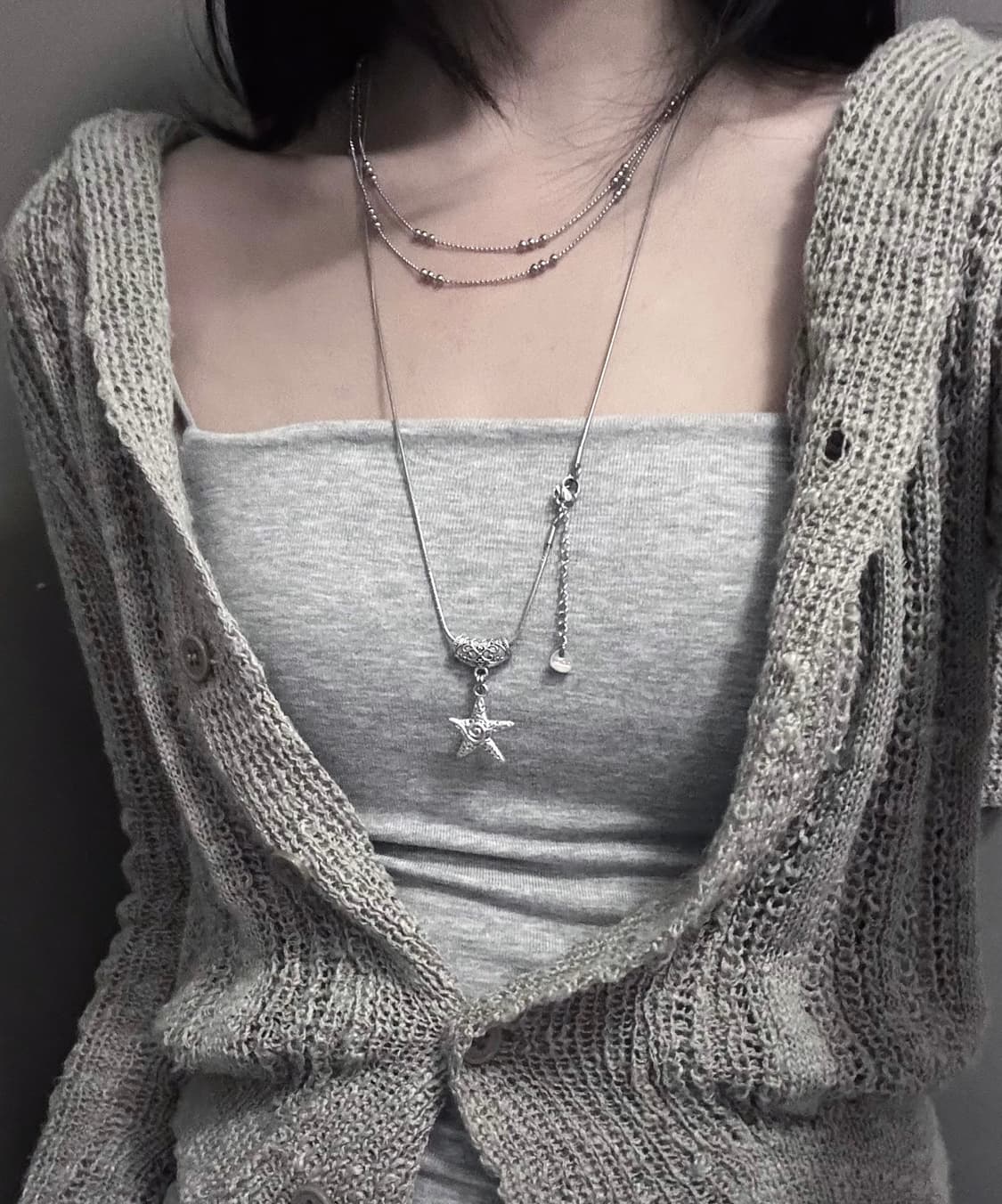 Star Ball Chain Necklace (일체형 X) 상품이미지1