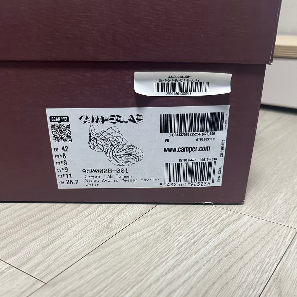 캠퍼 토르멘타 스니커즈 270새상품 상품이미지3