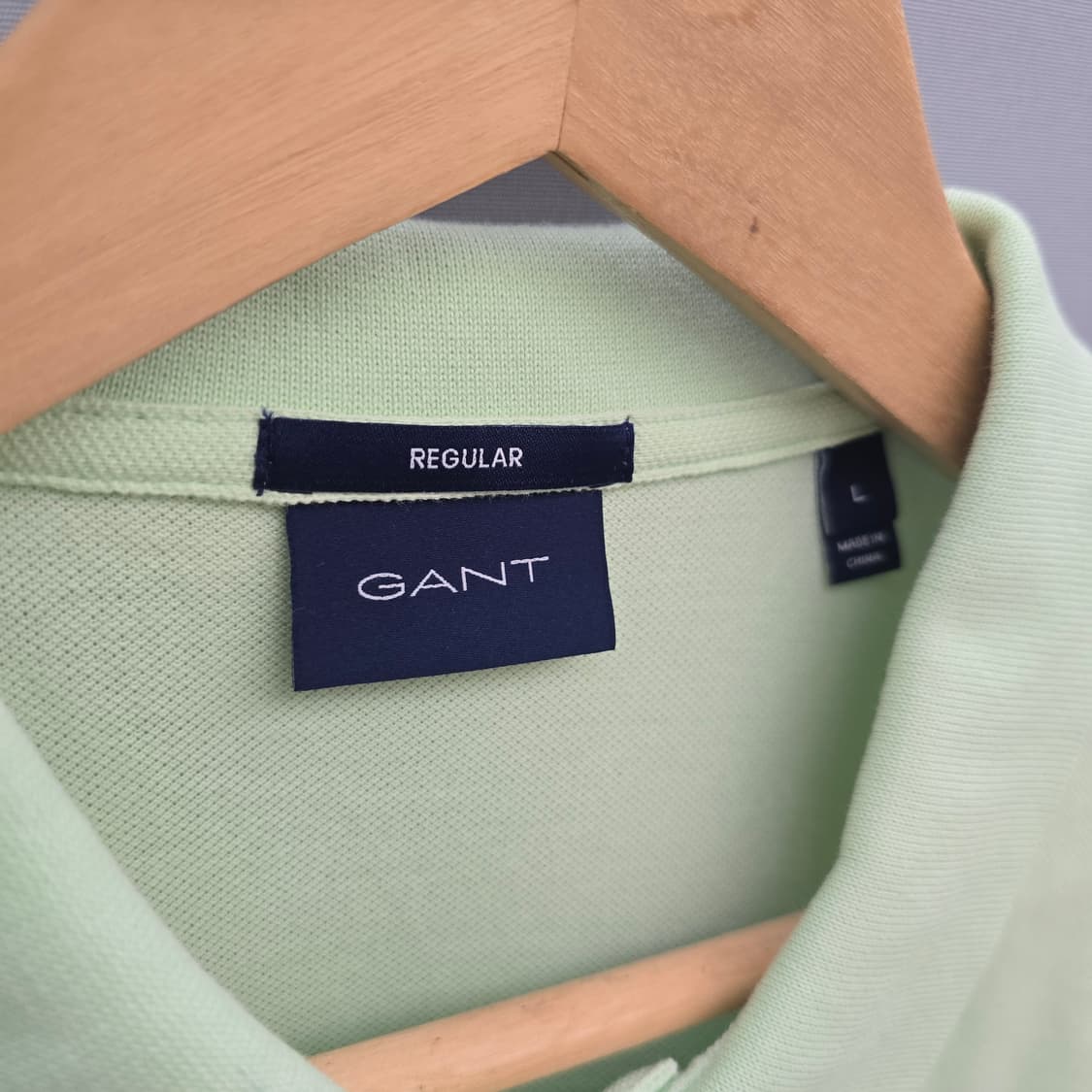 간트 GANT 셔츠 카라 반팔티 라이트 그린 상품이미지4