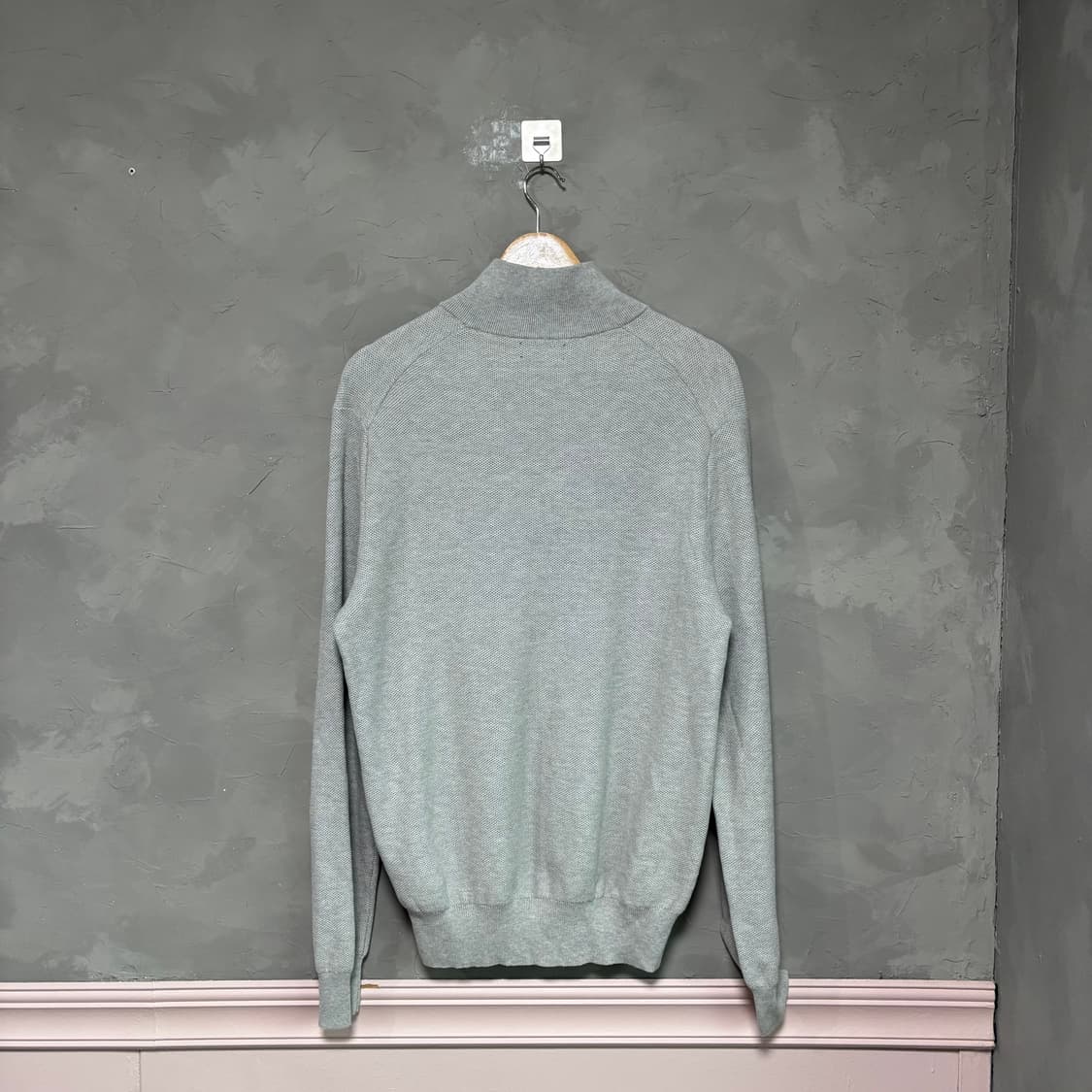 폴로 랄프로렌 피마코튼 니트 반집업 라이트 그레이 상품이미지4