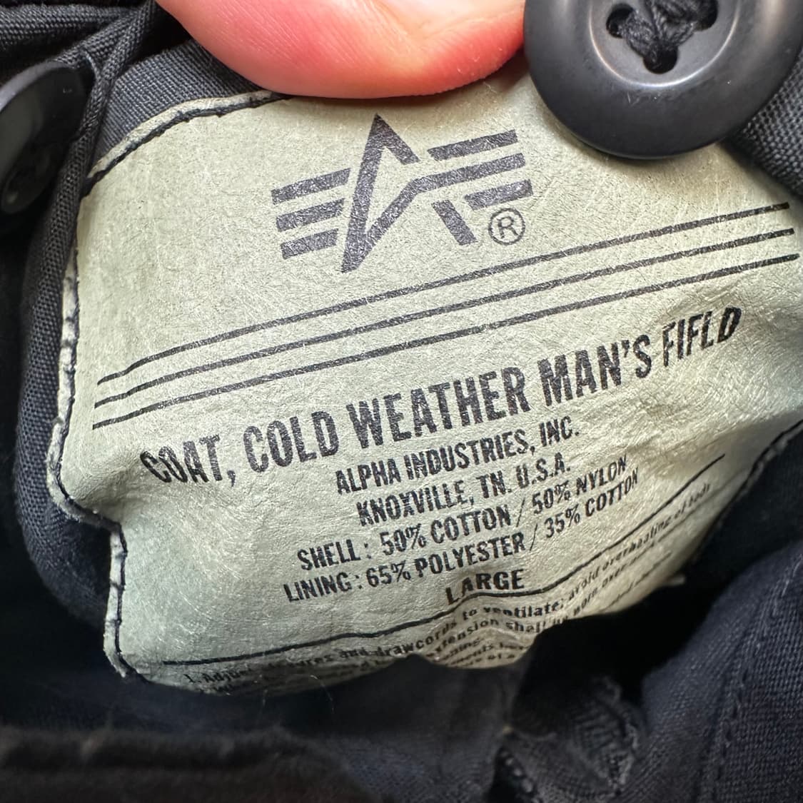 알파인더스트리 빈티지 밀리터리 블랙필드자켓 L 상품이미지3