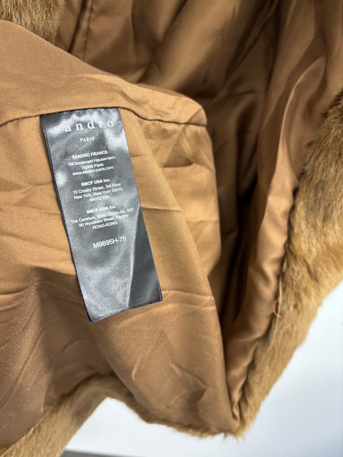 산드로(sandro) 롱 에코퍼 코트 상품이미지5