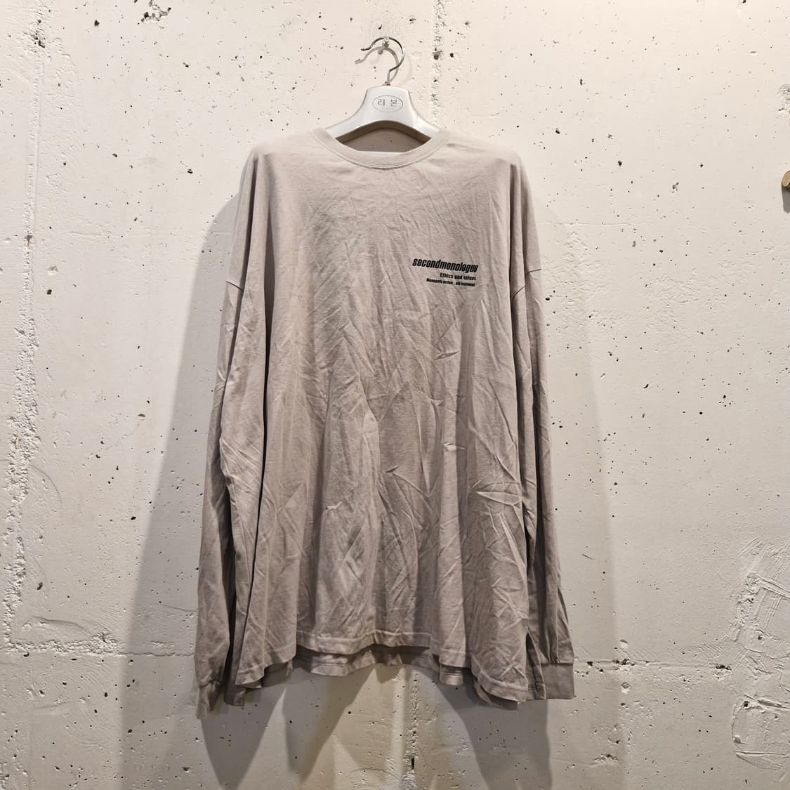 세컨모놀로그 롱슬리브 티셔츠 새상품 상품이미지2