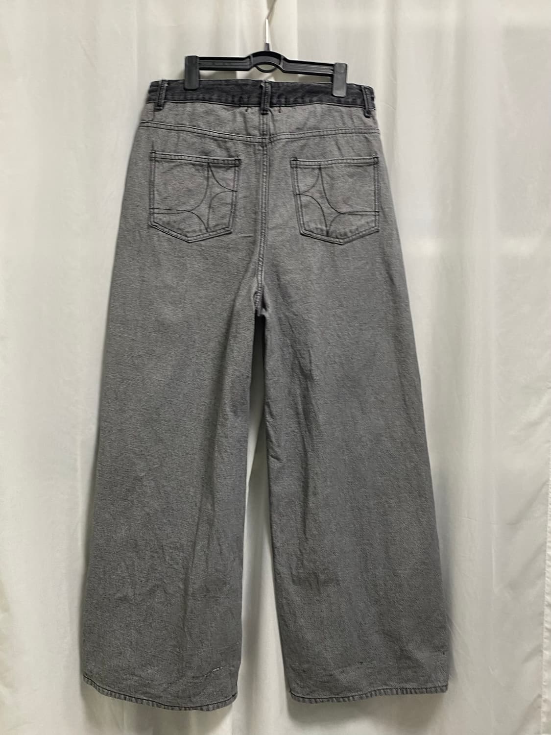 찢청 흑청 카모 아웃포켓 그런지 와이드 데님 상품이미지6