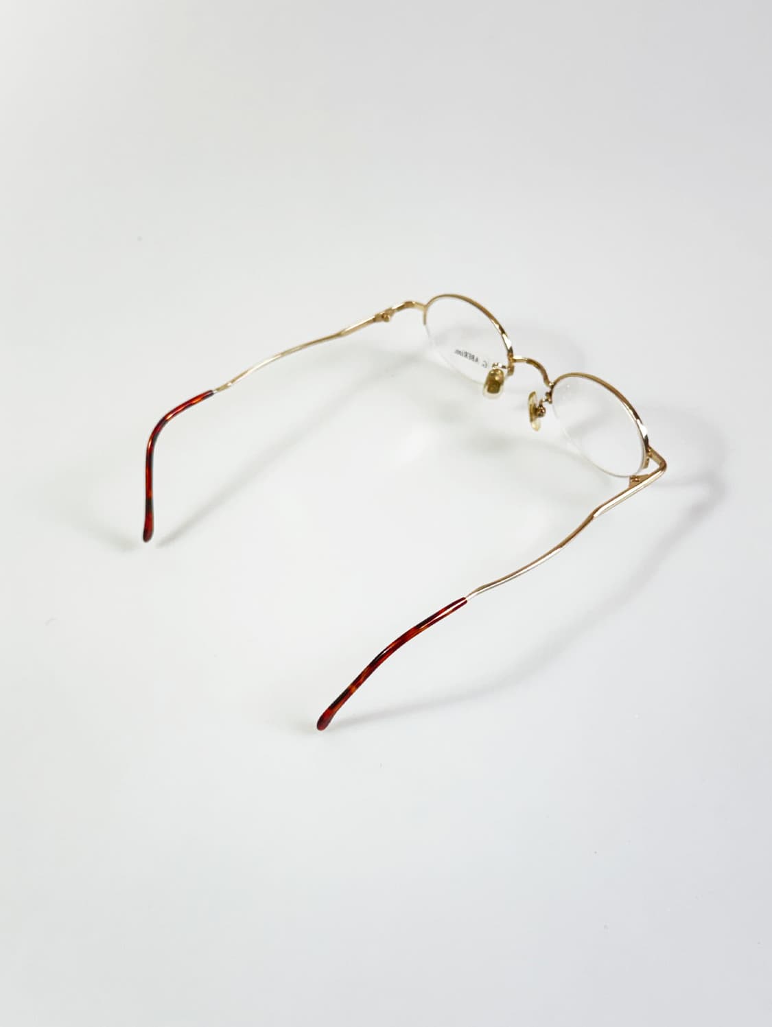 G.ABERizo 골드 오벌 반무테 메탈 빈티지 안경 상품이미지4