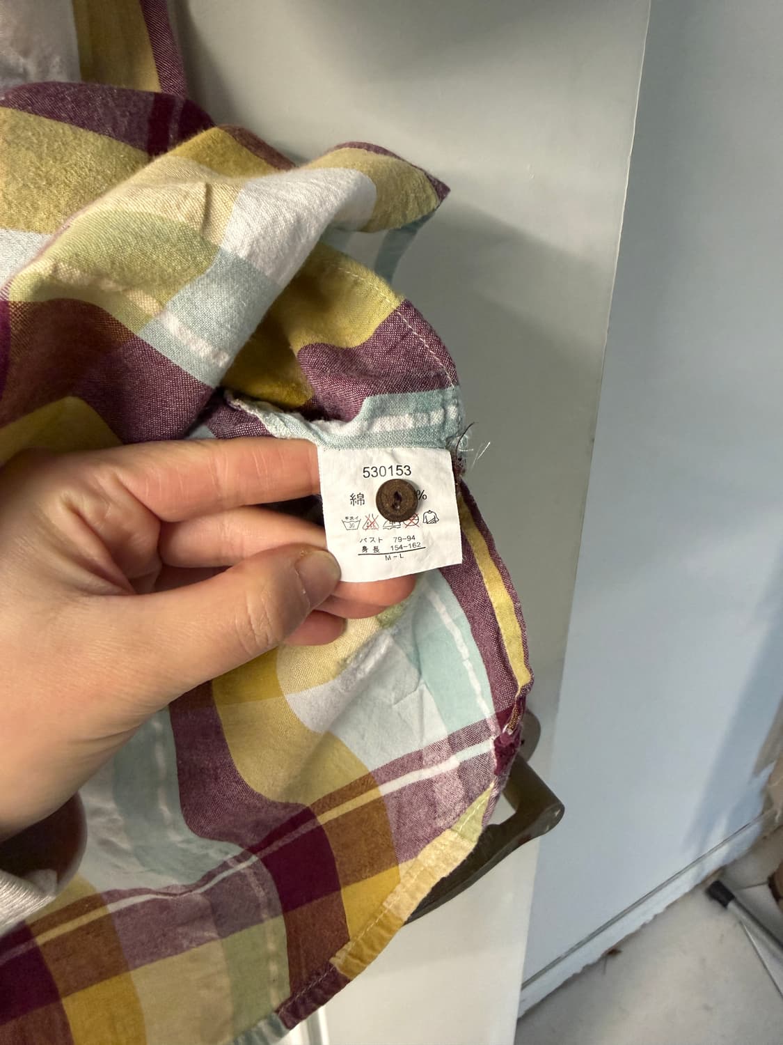 일본빈티지 모리 체크 원피스 블라우스 상품이미지7