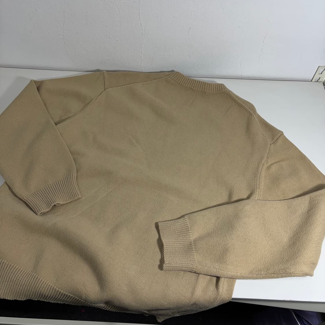 100-105 XL 데이 THEY 베이지 라운드면니트 상품이미지3