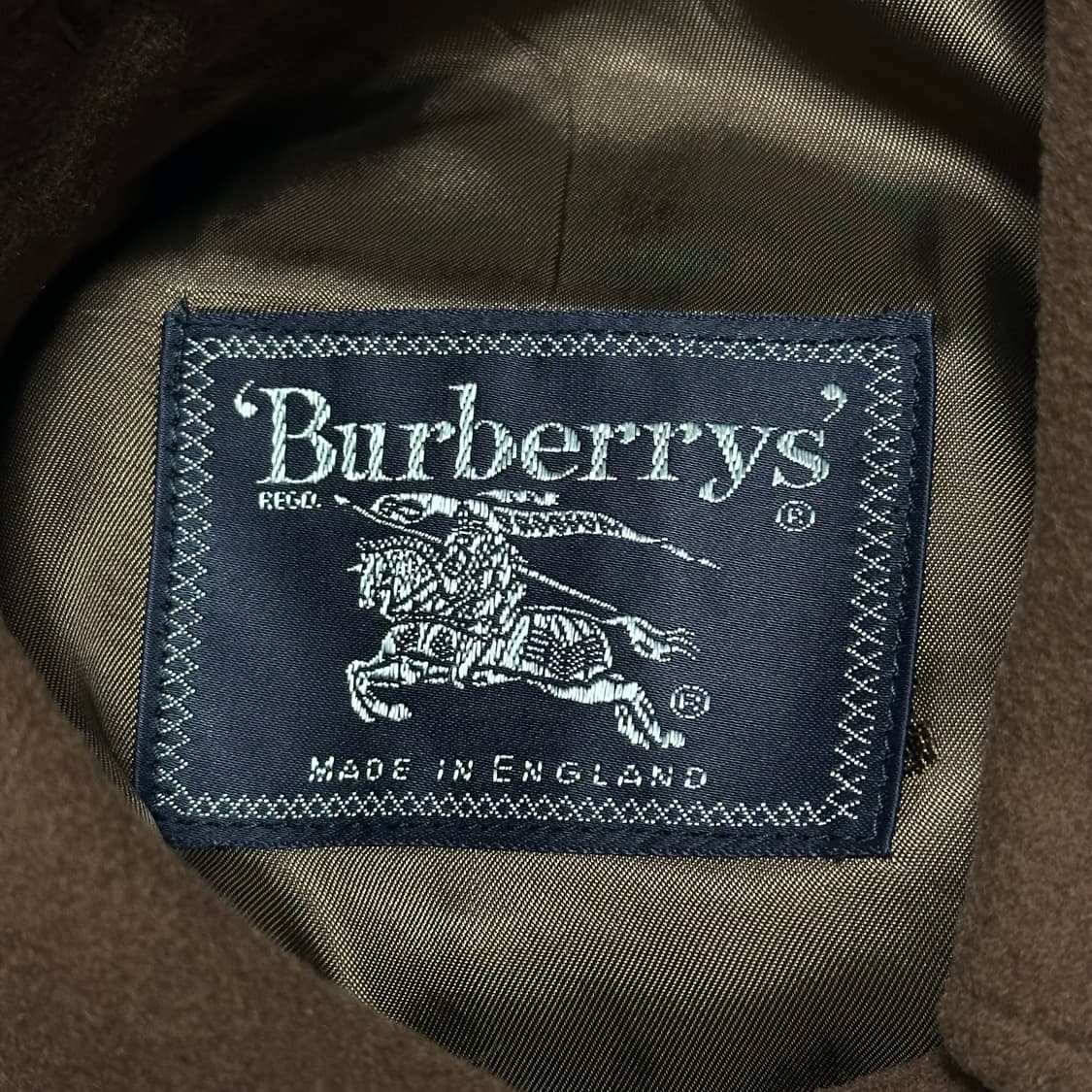 XL 버버리 골드 버튼 울 브라운 코트 상품이미지4