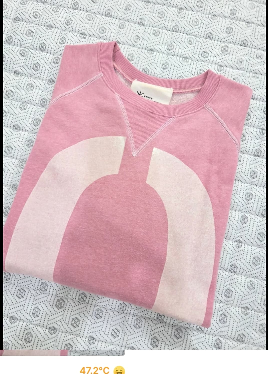 분홍색 O자 맨투맨 티셔츠 ~55반 상품이미지2