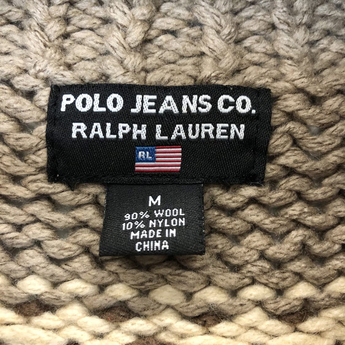 폴로 성조기 코위찬 니트집업 헤비울 M 상품이미지5