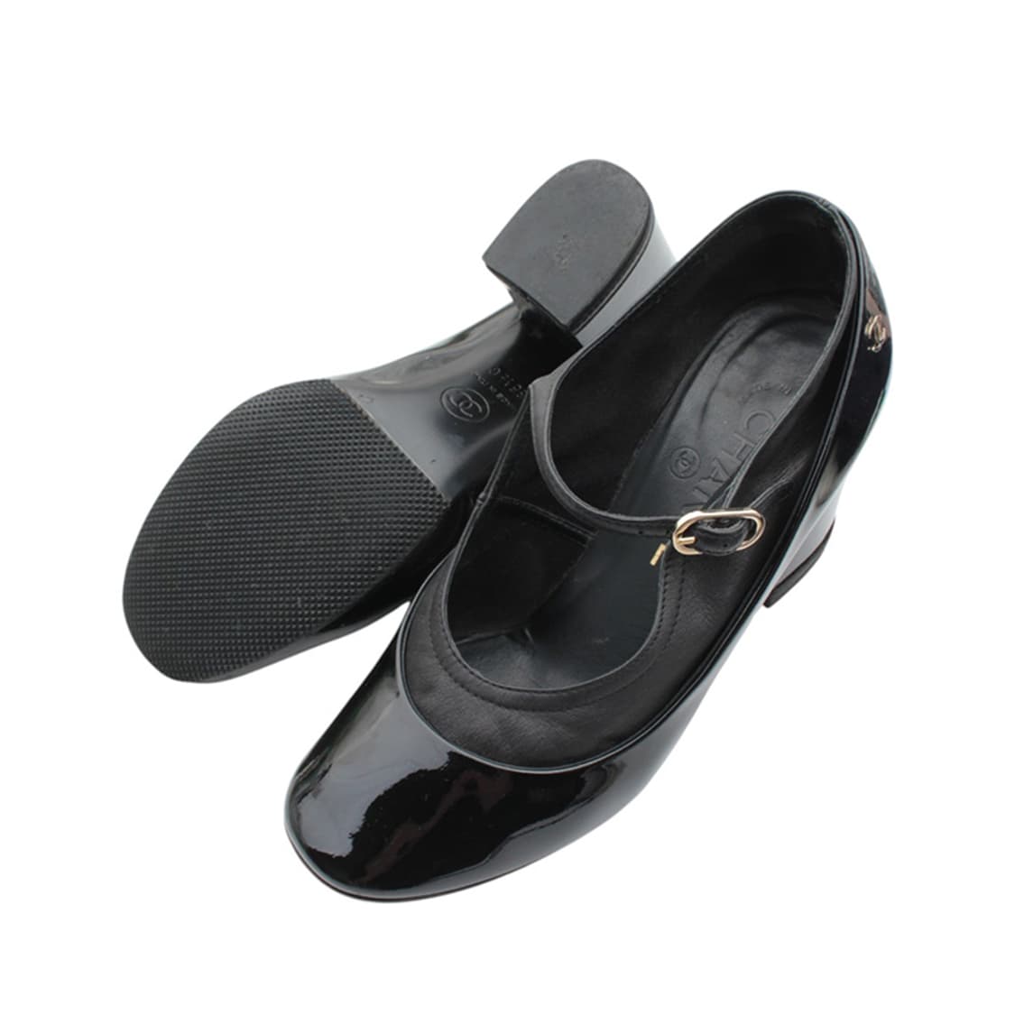 샤넬 블랙 페이던트 메리제인 슈즈 35 1/2C 상품이미지3