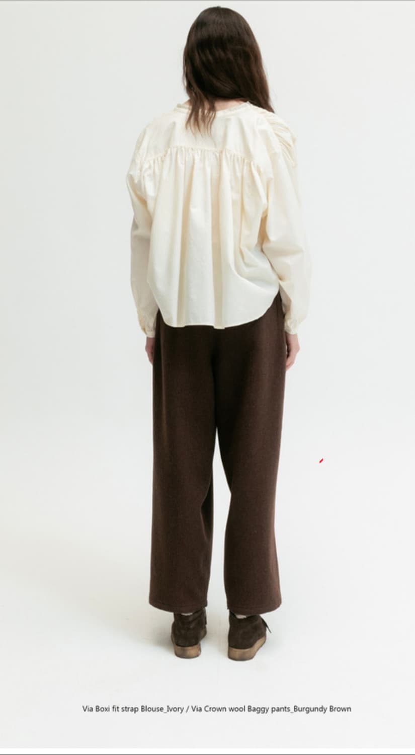 S 23FW [새상품]비아플레인 아이보리 블라우스 상품이미지2