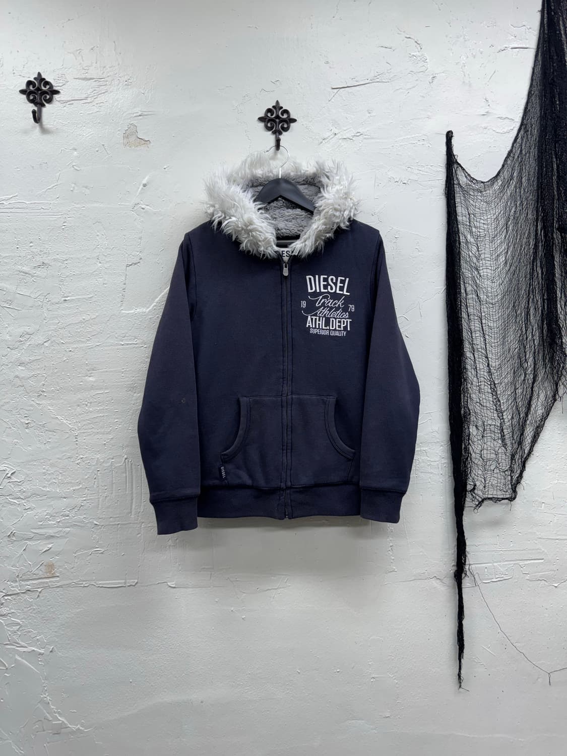 Diesel y2k trimming fur hoodie 상품이미지2