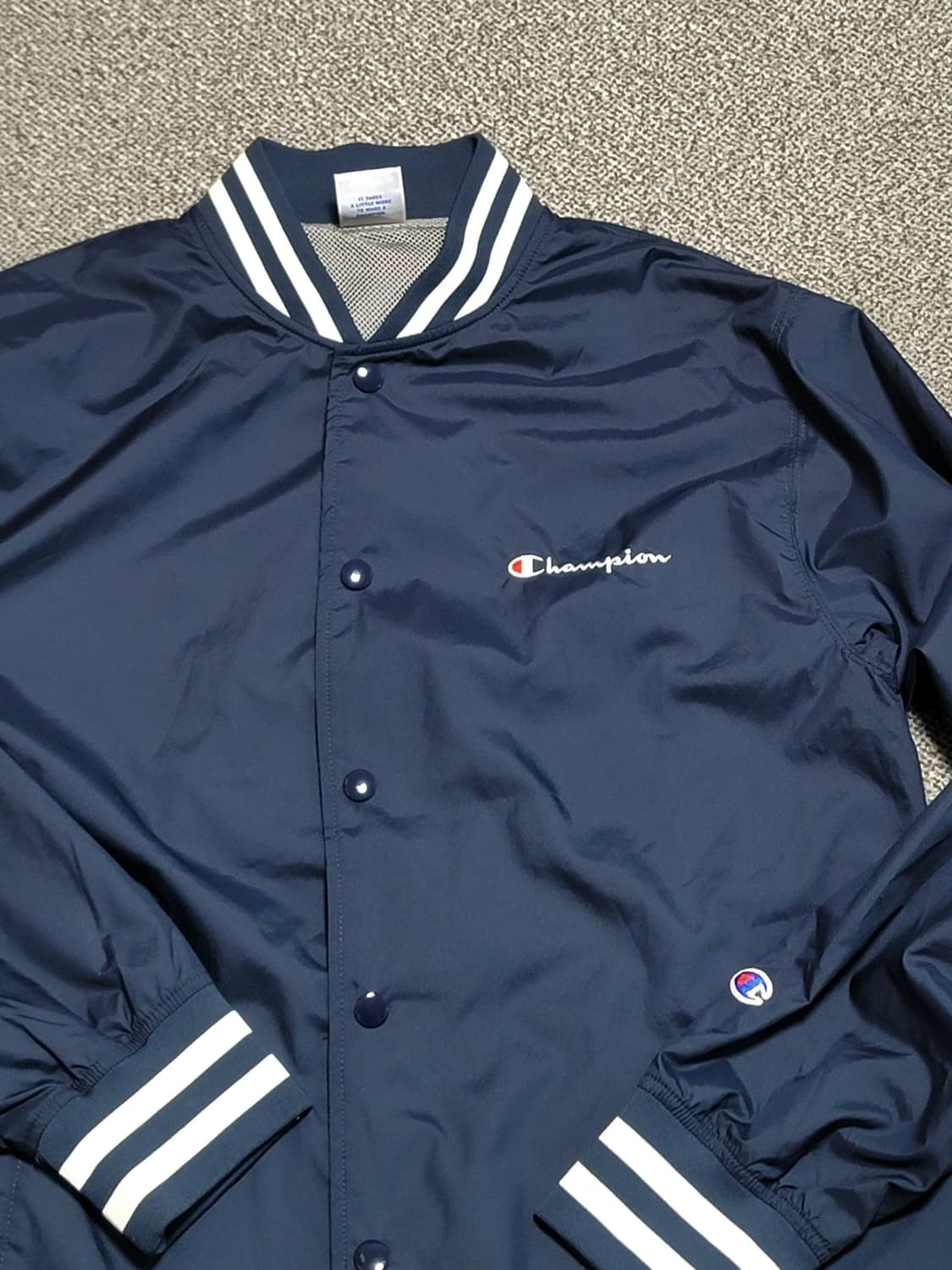 챔피온 네이비 바시티 자켓 M 상품이미지3