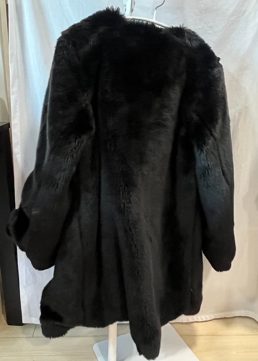 마이클코어스 블랙 퍼 코트 XS 상품이미지3