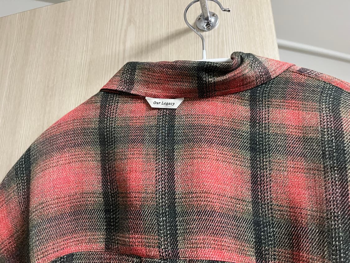 아워레가시 보로우드 셔츠 빅 럼버체크 프린트 48 사이즈 상품이미지4